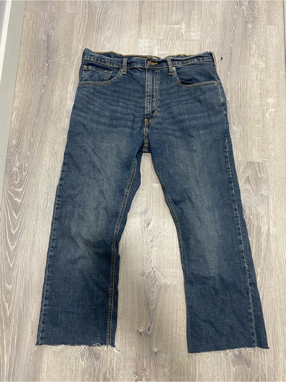 Men's Dark Blue Straight-Leg Jeans bootcut